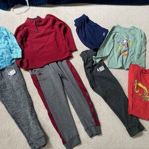 Boys size 7/8  NBA  Lined Pull on Pant Warmer for Winter 1/4 zip fleece  Long T